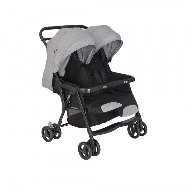 Poussette double duorider steeple gray Graco