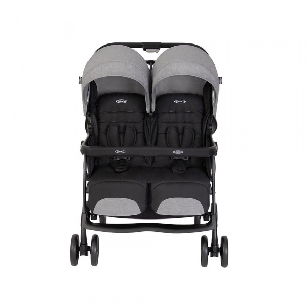 Poussette double duorider steeple gray Graco