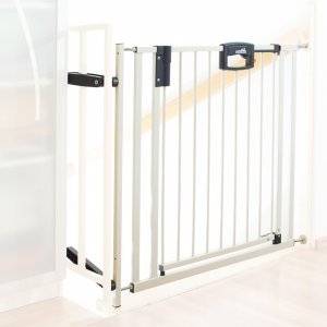 Barrière de sécurité easy lock + metal blanc sans percer 84.5 -92.5cm