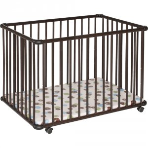 Parc bébé belami + petit modèle wenge fond pois