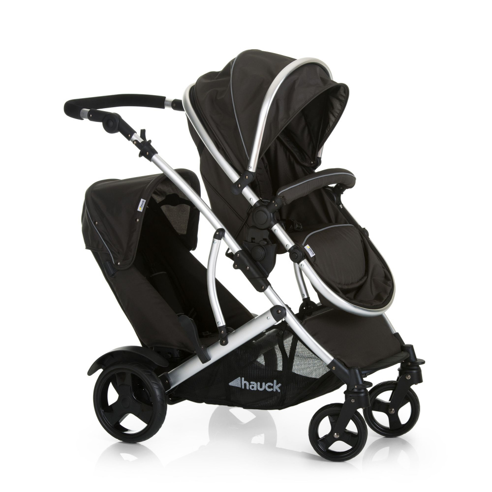 Poussette double atlantic twin melange grey de Hauck sur allobébé