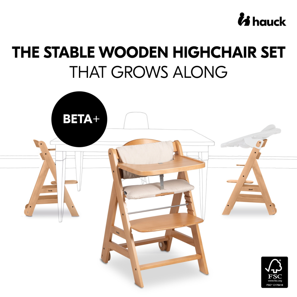 HAUCK Chaise haute Beta + pas cher 