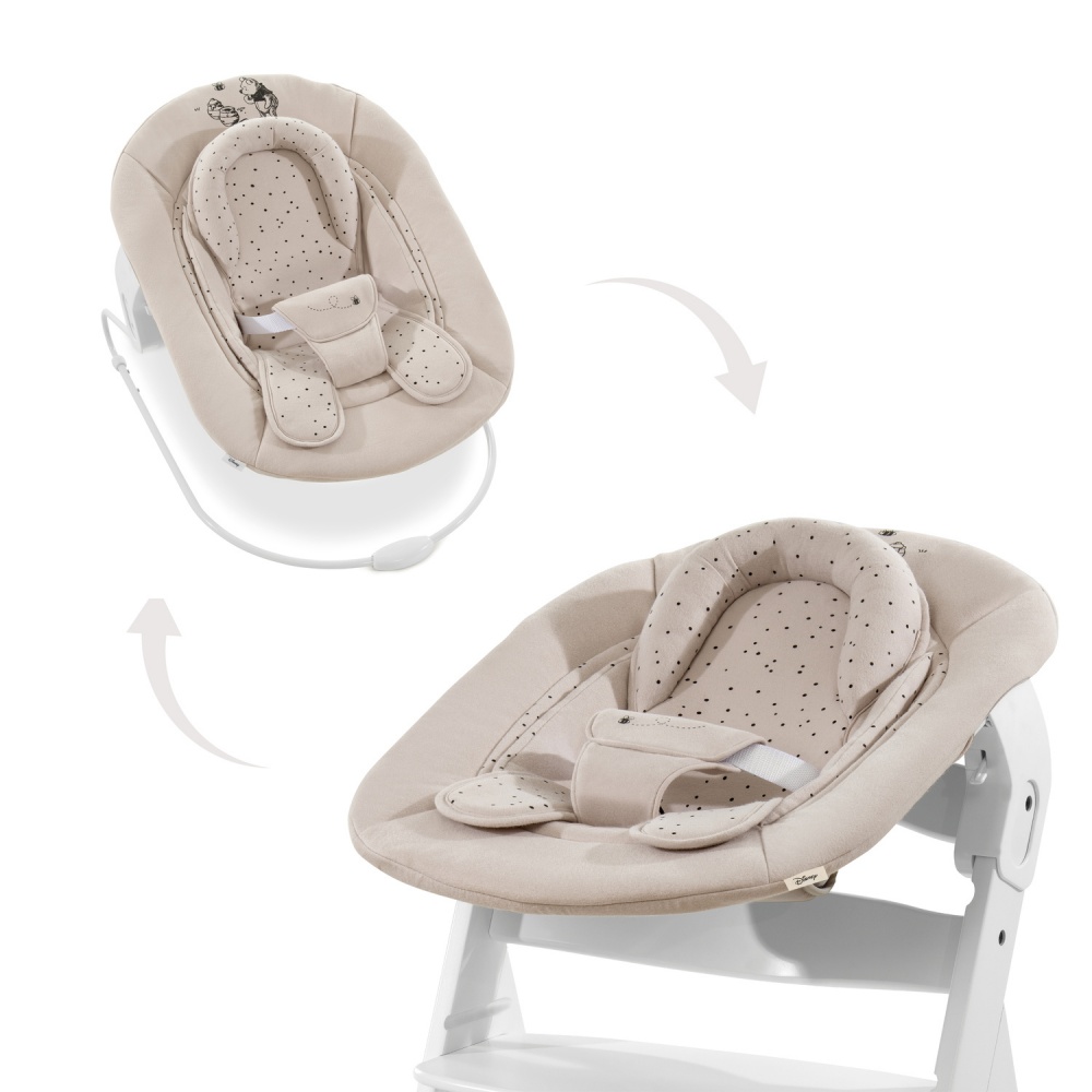HAUCK Chaise Haute en Bois pour bébé Évolutive Alpha + / grey gris - Hauck