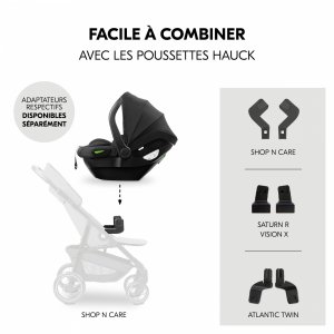 Siège auto bébé drive n care black Hauck