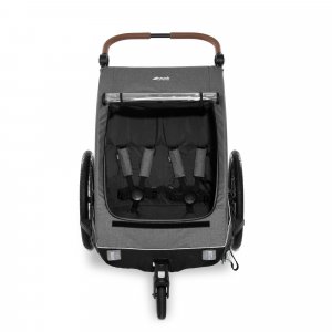 Remorque de vélo dryk duo melange grey Hauck