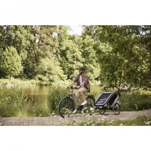Remorque de vélo dryk duo light grey Hauck