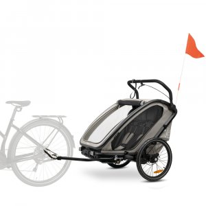 Remorque de vélo dryk duo light grey Hauck