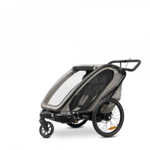 Remorque de vélo dryk duo light grey Hauck