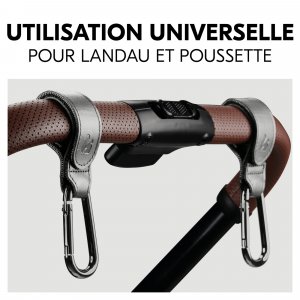 Crochets pour poussette grey Hauck