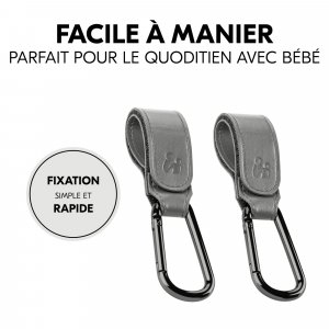 Crochets pour poussette grey Hauck