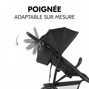 Poussette 3 roues rapid 3 air black Hauck