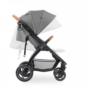 Poussette 4 roues uptown black melange grey Hauck