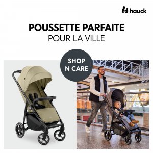 Poussette 4 roues shop n care olive Hauck