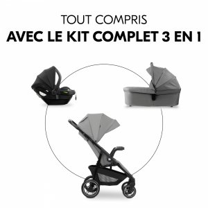 Poussette trio shop n care trio set grey Hauck