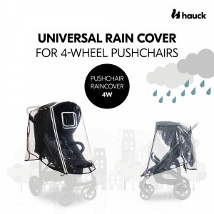Habillage pluie pour poussette 4 roues Hauck