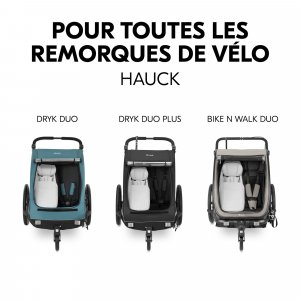 Siège bébé pour remorque de vélo baby lounger 2 grey Hauck
