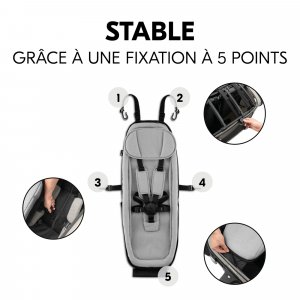 Siège bébé pour remorque de vélo baby lounger 2 grey Hauck