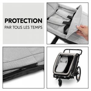 Siège bébé pour remorque de vélo baby lounger 2 grey Hauck