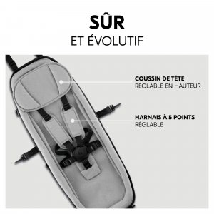 Siège bébé pour remorque de vélo baby lounger 2 grey Hauck