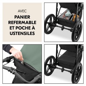 Poussette 3 roues runner 3 jungle green Hauck