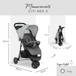 Poussette citi neo 3 grey Hauck