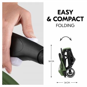 Poussette compacte travel n care plus green Hauck