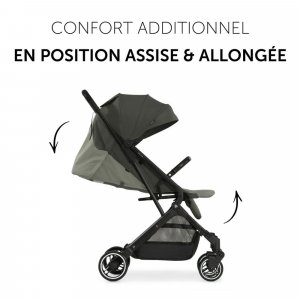Pack duo poussette compacte travel n care olive + siège auto drive n care avec adaptateurs & base drive n care Hauck