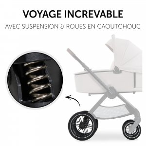 Poussette duo 2 en 1 walk n care beige Hauck