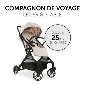 Poussette compacte travel n care beige + coque drive n care + adaptateurs Hauck