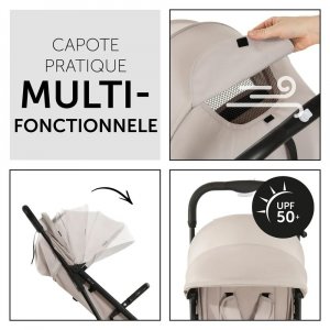 Poussette compacte travel n care beige + coque drive n care + adaptateurs Hauck