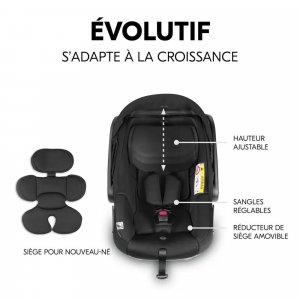 Pack duo poussette compacte travel n care olive + siège auto drive n care avec adaptateurs Hauck