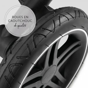 Pack duo poussette double atlantic jumeaux grey+ 1 siège auto drive n care avec adaptateurs Hauck