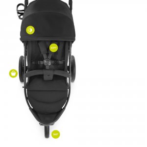 Poussette rapid 3r black Hauck