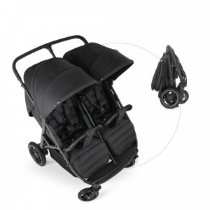 Poussette double uptown duo melange black Hauck