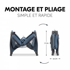 Lit parapluie 3 en 1 play n relax center dark-blue Hauck