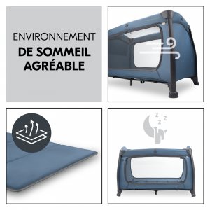 Lit parapluie 3 en 1 play n relax center dark-blue Hauck