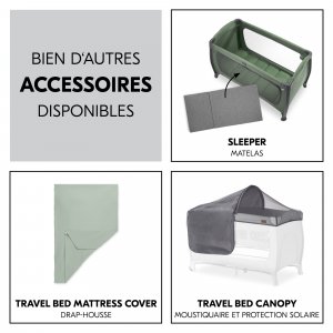 Lit parapluie 3 en 1 play n relax center dark-green Hauck