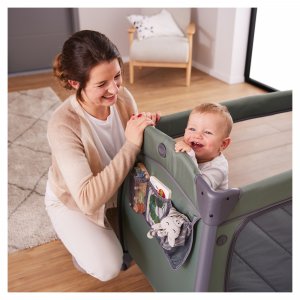 Lit parapluie 3 en 1 play n relax center dark-green Hauck