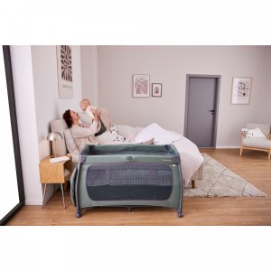 Lit parapluie 3 en 1 play n relax center dark-green Hauck
