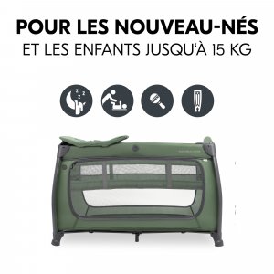 Lit parapluie 3 en 1 play n relax center dark-green Hauck