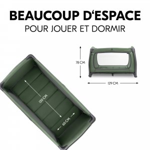 Lit parapluie 3 en 1 play n relax center dark-green Hauck