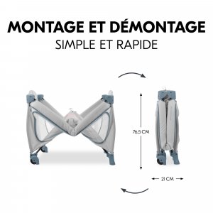 Lit parapluie 3 en 1 sleep n play plus dusty-blue Hauck