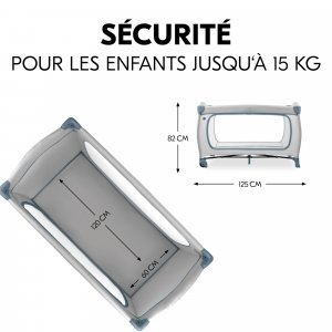 Lit parapluie 3 en 1 sleep n play plus dusty-blue Hauck