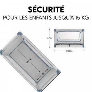 Lit parapluie dream and play plus dusty-blue Hauck