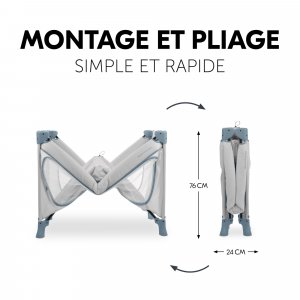 Lit parapluie dream and play plus dusty-blue Hauck