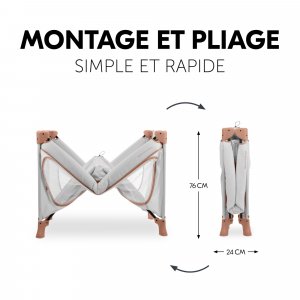 Lit parapluie dream and play plus dusty-cork Hauck