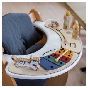 Jeux pour plateau de chaise haute en bois play music Hauck