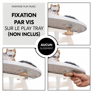 Jeux pour plateau de chaise haute en bois play music Hauck