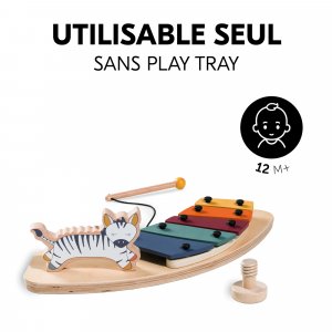 Jeux pour plateau de chaise haute en bois play music Hauck