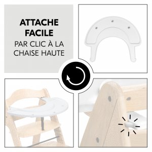 Tablette pour jeux pour chaise haute en bois arketa play tray Hauck